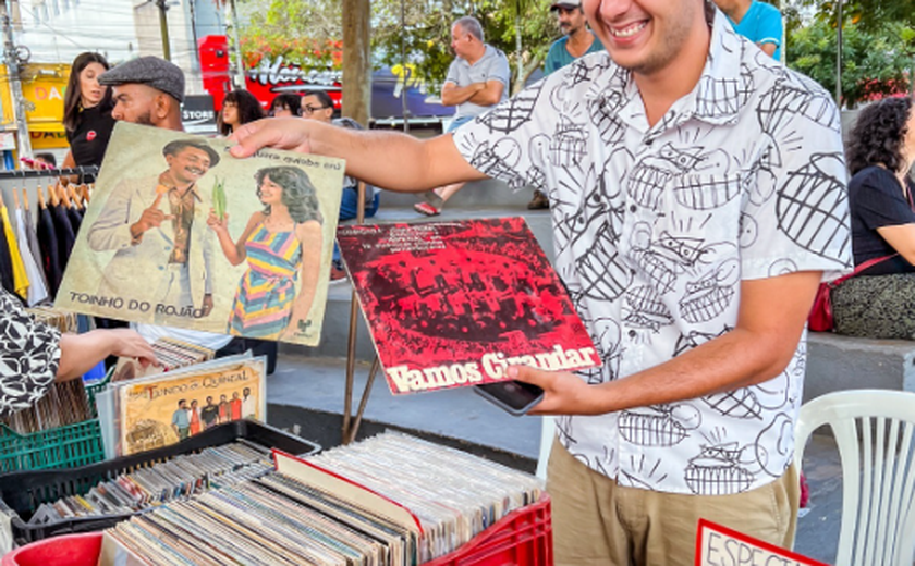 De graça na praça: 5ª Feira de Discos de Arapiraca amplia oferta de expositores e bandas