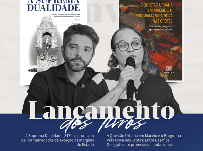 Lançamento de livros debate justiça e desigualdade urbana em Alagoas