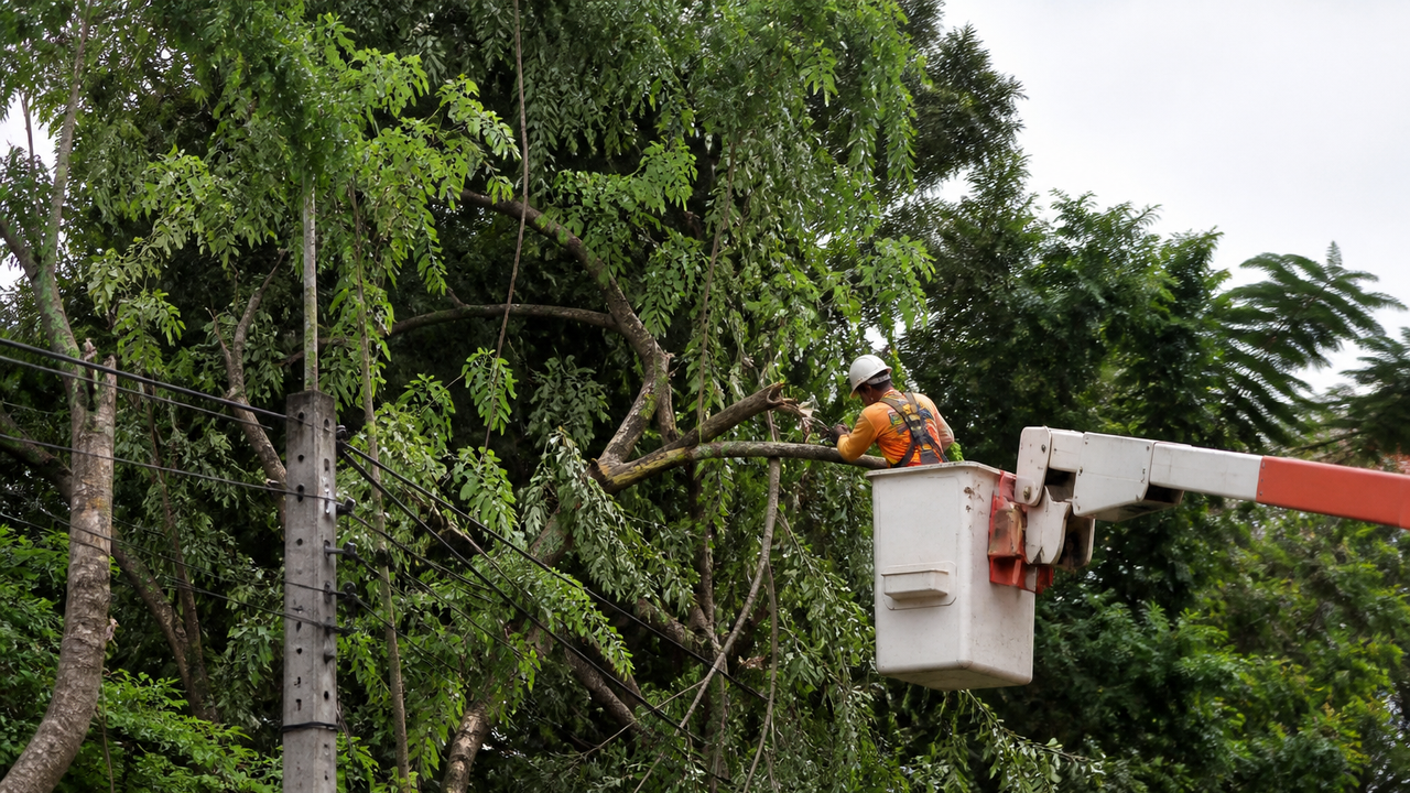 Defesa Civil de Maceió recomenda retirada de árvores em áreas de risco e conflito com rede elétrica