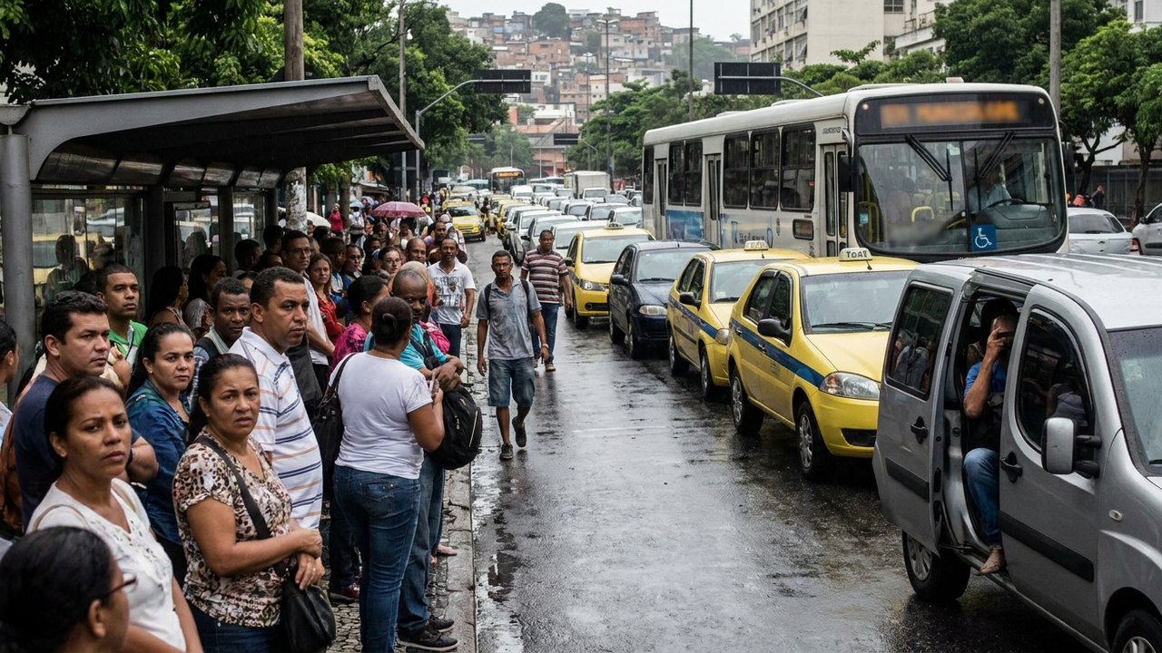 Passageiros relatam dificuldades para chegar ao trabalho no primeiro dia de greve de ônibus no Rio