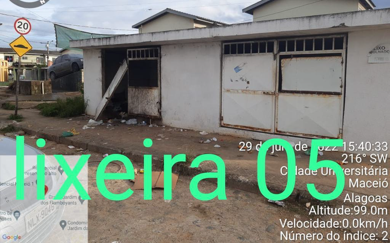 Aldo Loureiro pede à prefeitura a revitalização de lixeiras do conjunto Maceió I