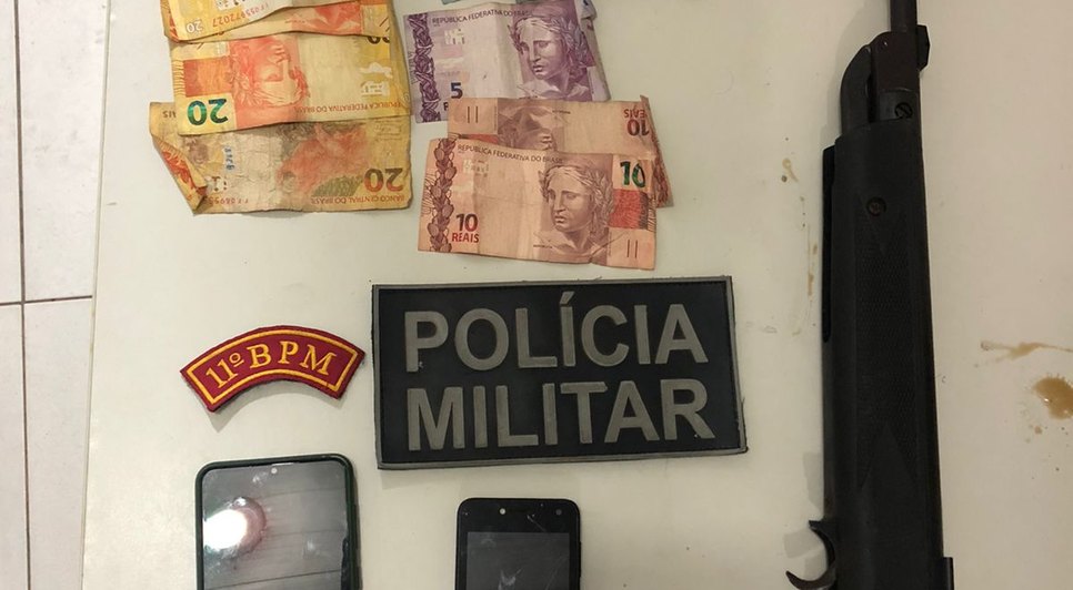 Dupla suspeita de assaltar mercearia com espingarda é presa em Cristinápolis / Foto: Foto: Polícia Militar/SE
