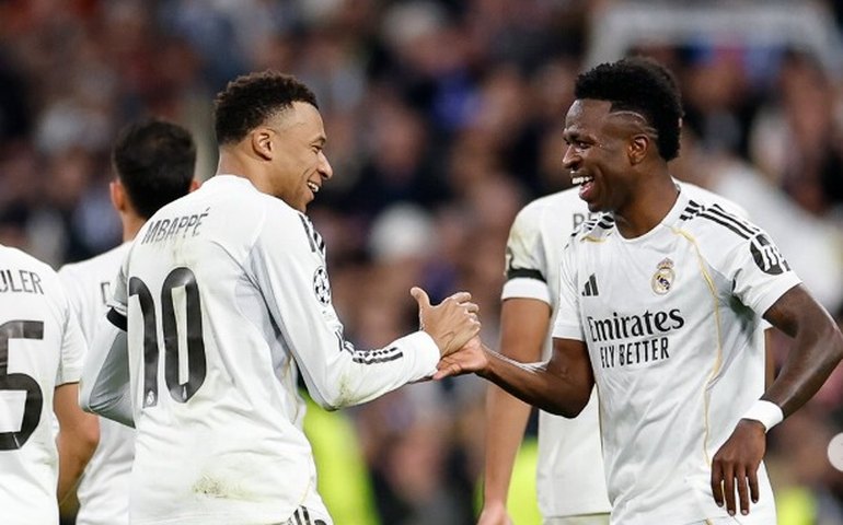 Vini Jr. marca e Real goleia o Monaco; Jesus brilha em vitória do Arsenal na Champions