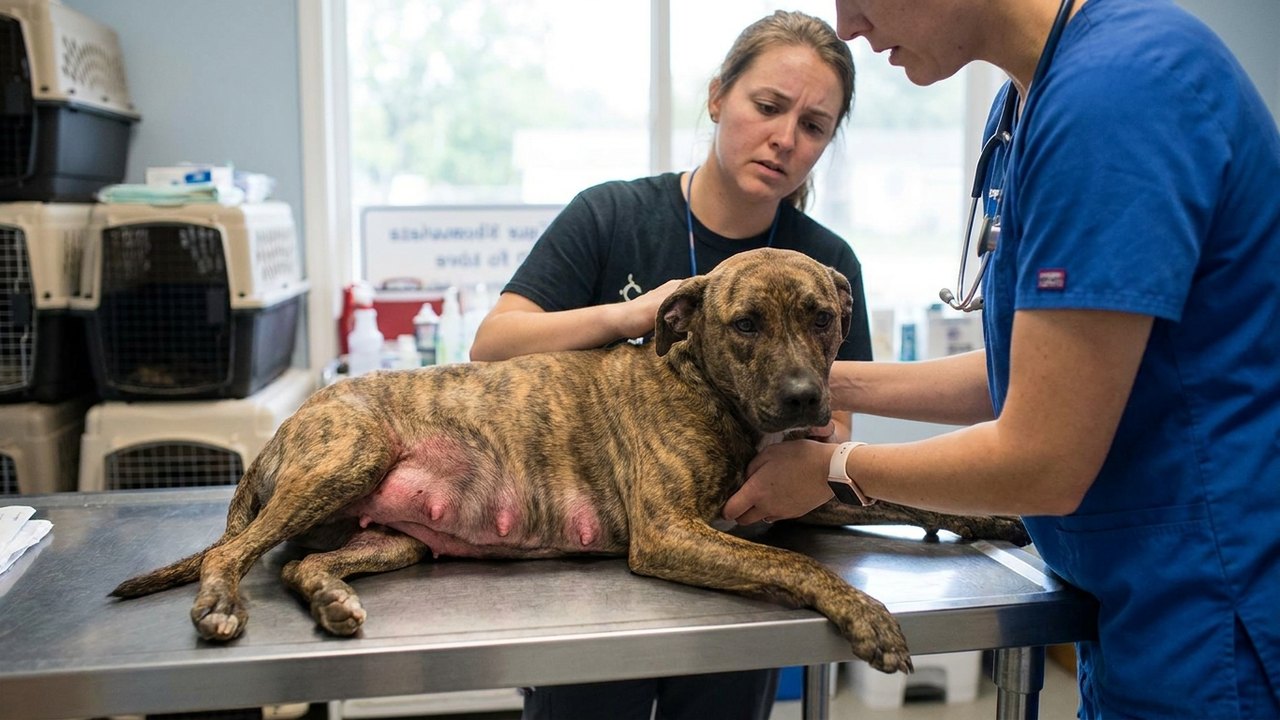 Cachorra é devolvida quatro anos após adoção com leite empedrado nas mamas