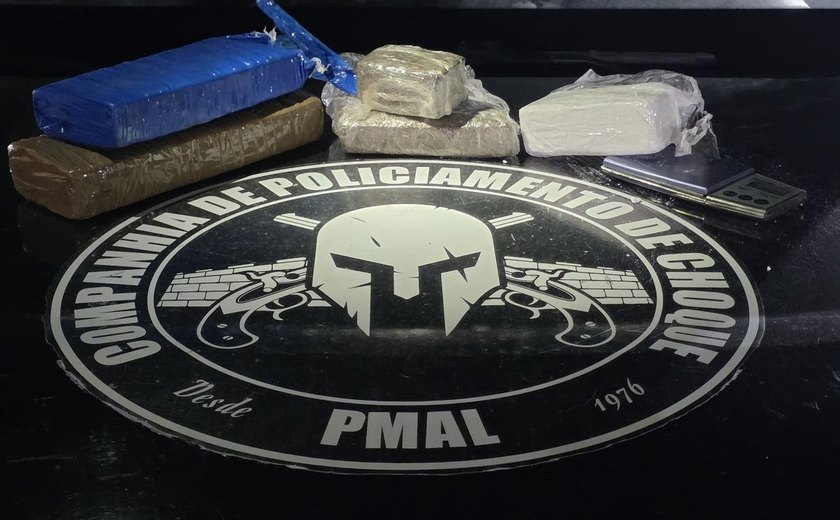 Polícia Militar apreende drogas e prende três suspeitos em Maceió