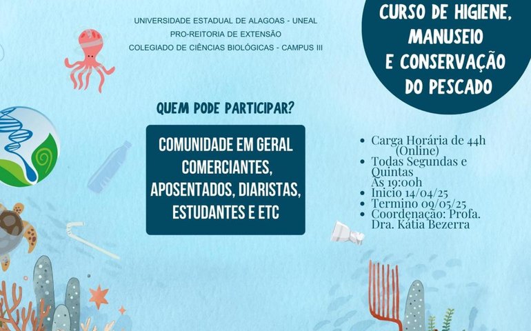 Uneal abre curso gratuito ao público sobre consumo de pescados