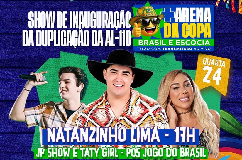 São João de Arapiraca ganha mais uma noite de festa com transmissão do jogo do Brasil