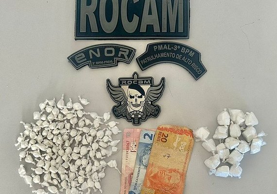 Homem é preso ﻿com papelotes de cocaína em Arapiraca