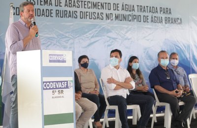 Arthur Lira e Rogério Marinho entregam subsistema do Canal do Sertão, em Água Branca, nesta sexta