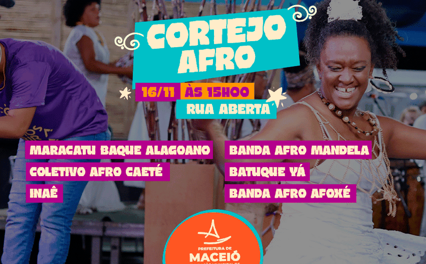Cortejo Afro movimenta Rua Aberta e celebra força das tradições culturais neste domingo (16)