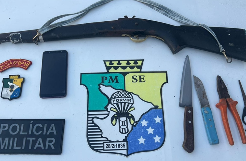 Suspeito de roubar casas e derrubar muros é baleado no pescoço após disparar arma acidentalmente em Boquim