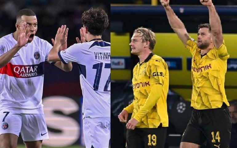 Com jogos eletrizantes, PSG e Dortmund são os primeiros classificados para as semis da Champions
