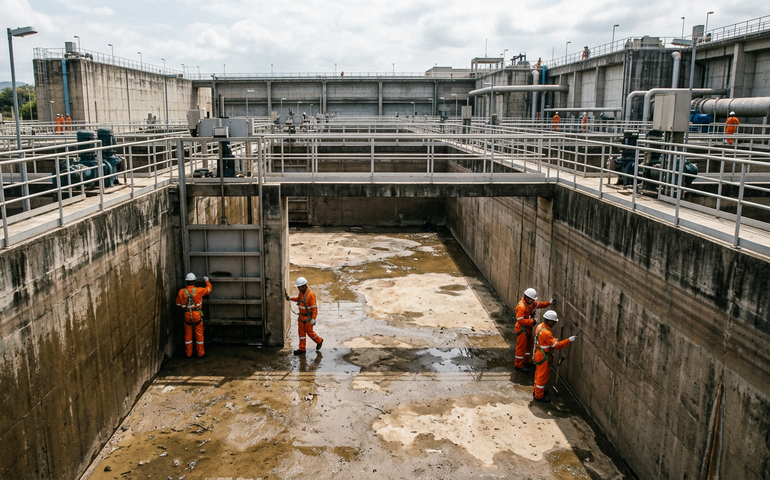 Vistoria no Guandu reduz produção de água em 50% no Grande Rio nesta quinta-feira