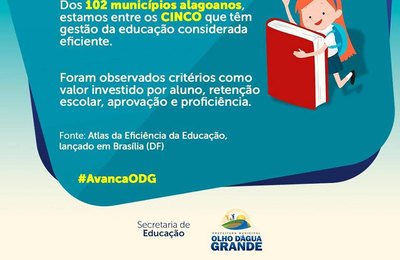 ODG está entre os cinco municípios alagoanos que lideram em qualidade no ensino fundamental   