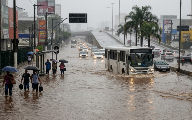 Forte chuva coloca zonas norte, oeste e centro de SP em estado de atenção para alagamentos