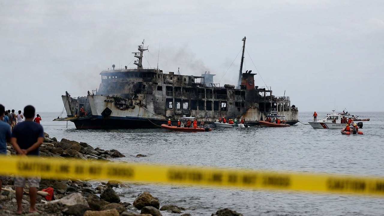 Sobe para 76 o número de mortos em incêndio de balsa nas Filipinas; 13 estão desaparecidos
