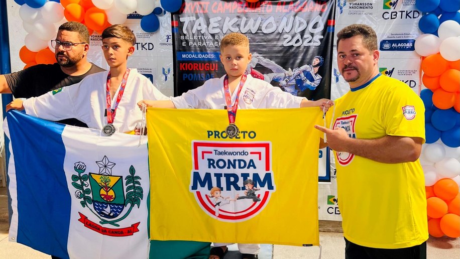 Atletas do Ronda Mirim conquistam medalhas no Campeonato Alagoano de Taekwondo 2025