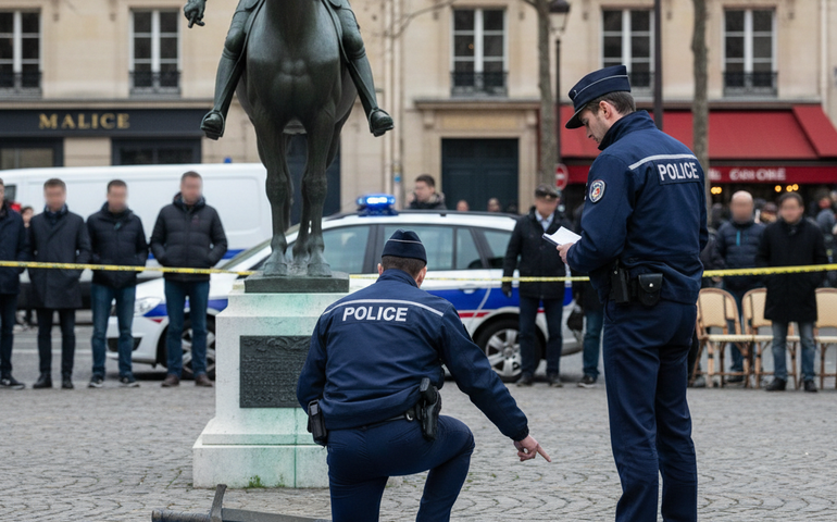 Estátua de Joana d’Arc em Paris tem espada roubada; suspeito é preso horas depois