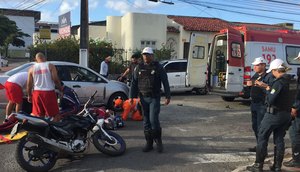 Colisão deixa motociclista e passageira gestante feridos na Zona Oeste de Aracaju