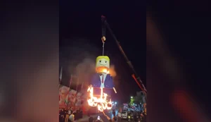 Iranianos atearam fogo em boneco de lego de Donald Trump / Foto: Reprodução