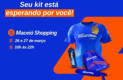 Retirada de kits da 2ª Corrida Equatorial começa nesta quinta (26) e sexta (27) no Maceió Shopping