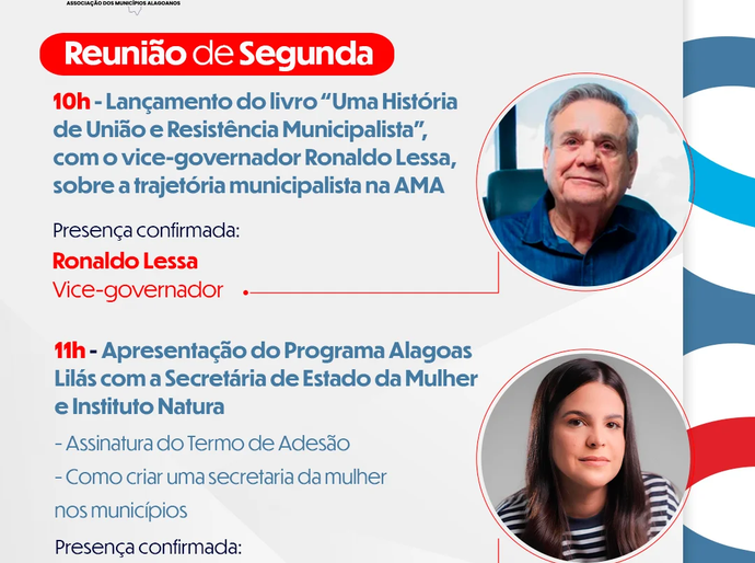 Reunião da AMA, tem vice Ronaldo Lessa e Alagoas Lilás, com participação do Instituto Natura