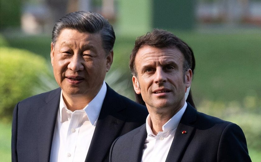 Macron estabelece Ucrânia como prioridade, durante visita de Xi Jinping, da China
