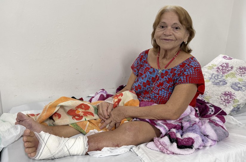Após infecção grave na pele, idosa de 72 anos se recupera e elogia atendimento no HGE