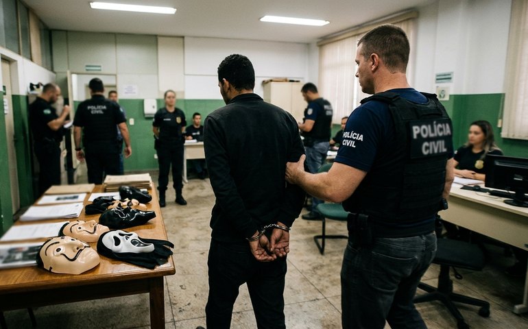 Suspeito de assaltar usando máscaras de personagens de séries e filmes é preso pela Polícia Civil