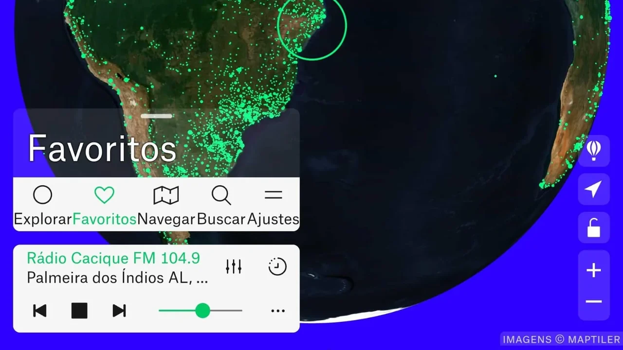 Rádio Cacique FM entra no Radio Garden e passa a ser ouvida em plataforma global com milhares de emissoras