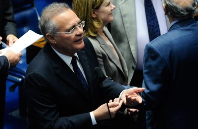 Renan pede a Eunício que receba centrais sindicais no Senado