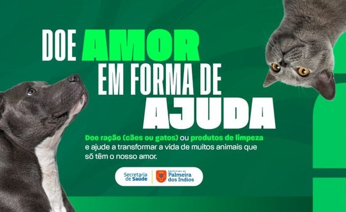 SMS lança campanha para arrecadar ração e produtos de limpeza em prol da causa animal
