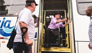 LEONEL AQUINO CADEIRANTE ÔNIBUS / Foto: Arquivo pessoal
