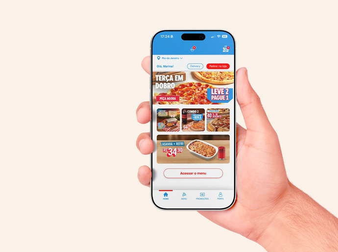 Domino’s lança novo site com foco em experiência, agilidade e usabilidade