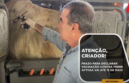 Prazo para a declaração da aftosa se encerra na próxima quarta-feira