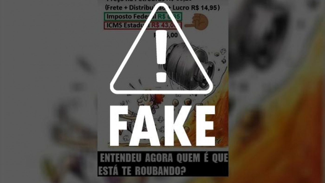 É falso que imposto estadual seja o maior responsável por preço do gás de cozinha