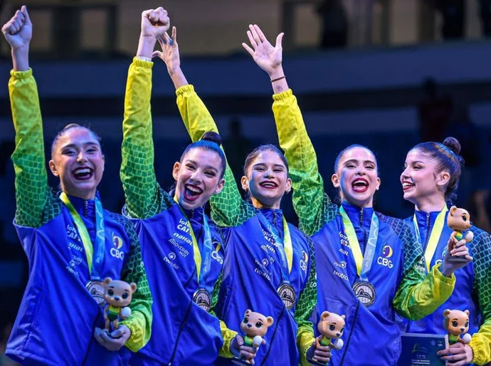 Brasil conquista duas medalhas inéditas no Mundial de Ginástica Rítmica, o melhor resultado do país na história da competição