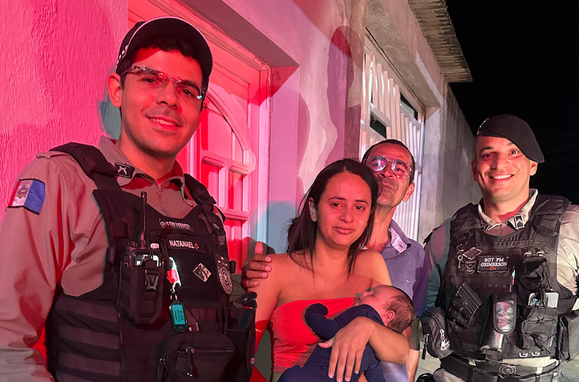 Guarnição da Polícia Militar salva bebê vítima de engasgo em Roteiro