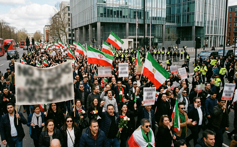 Manifestantes ocupam ruas de Londres contra ataques dos EUA e Israel ao Irã