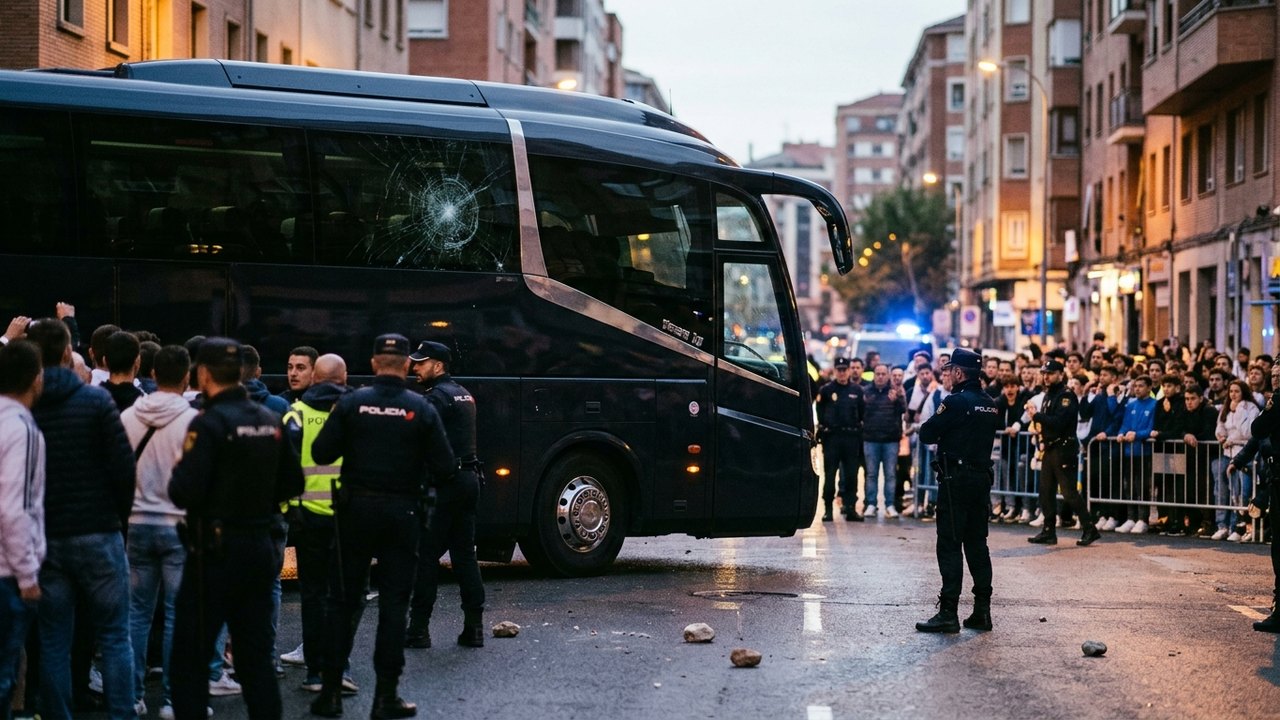 Ônibus de Barcelona e Real Madrid são apedrejados antes do 'El Clásico'; veja vídeos