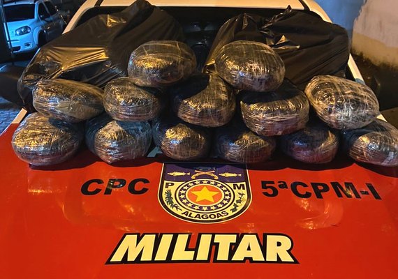 Polícia Militar de Alagoas apreende 31 quilos de maconha na área da 55ª CPM/I