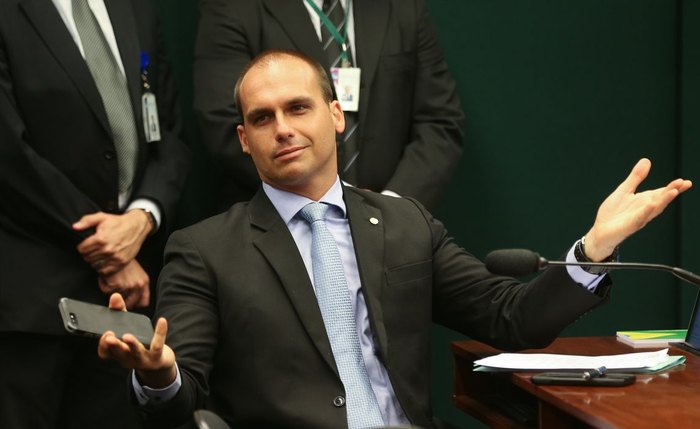 Eduardo Bolsonaro, filho do presidente Jair Bolsonaro Eduardo Bolsonaro, filho do presidente Jair Bolsonaro