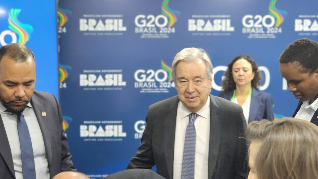 G20 no Rio: secretário-geral da ONU defende reforma do Conselho de Segurança (VÍDEO)