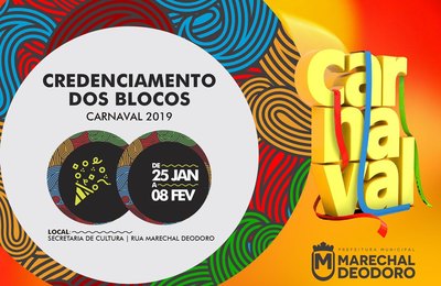 Prefeitura abre credenciamento para blocos carnavalescos de Marechal Deodoro 