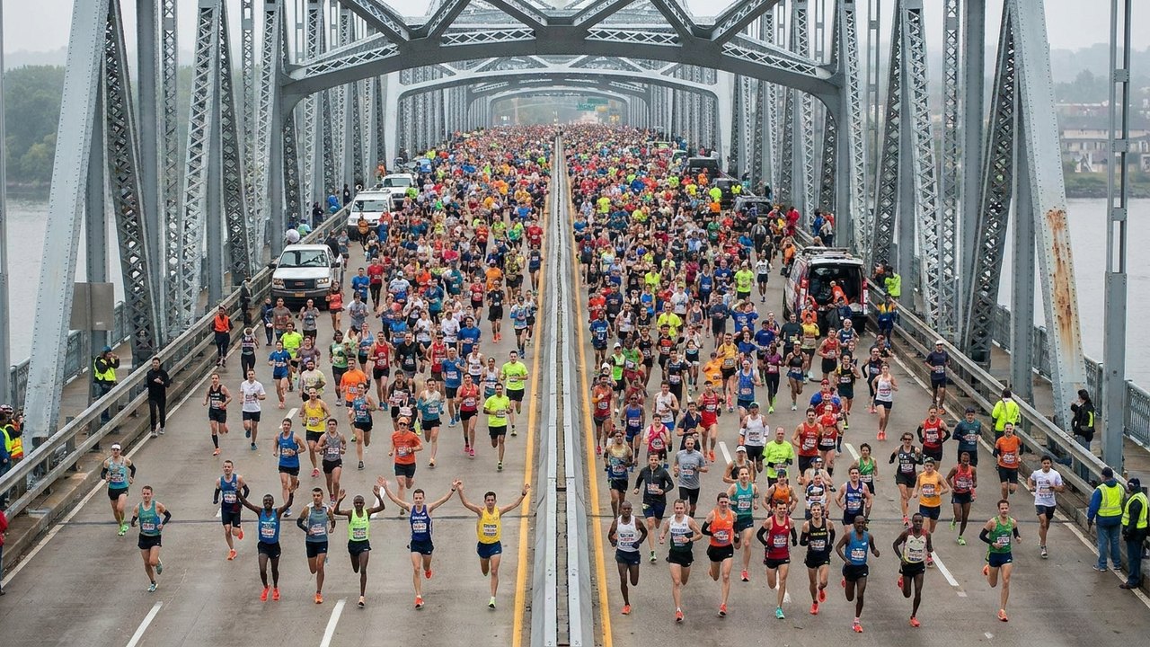 Cerca de 6 mil corredores participam do Desafio da Ponte, campeões estreantes na travessia de 21 km