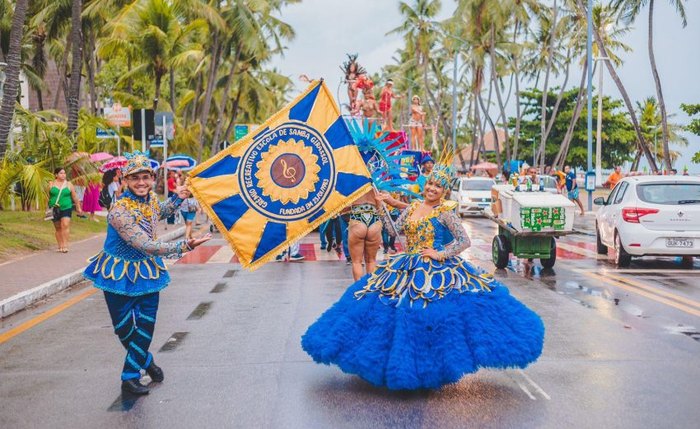 Foliões no carnaval de Maceió