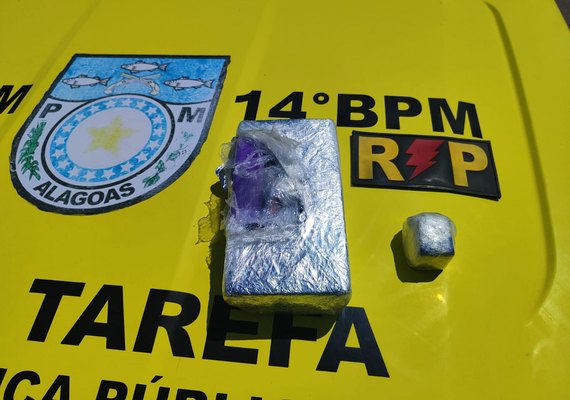 Polícia Militar intercepta e prende suspeito de tráfico de drogas em Joaquim Gomes