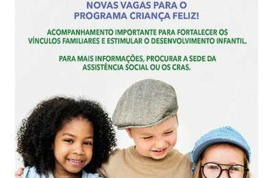 Prefeitura de União dos Palmares oferta novas vagas para o programa Criança Feliz