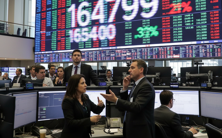 Ibovespa realiza lucros, mas se mantém perto dos 165 mil; na semana, sobe 0,88%