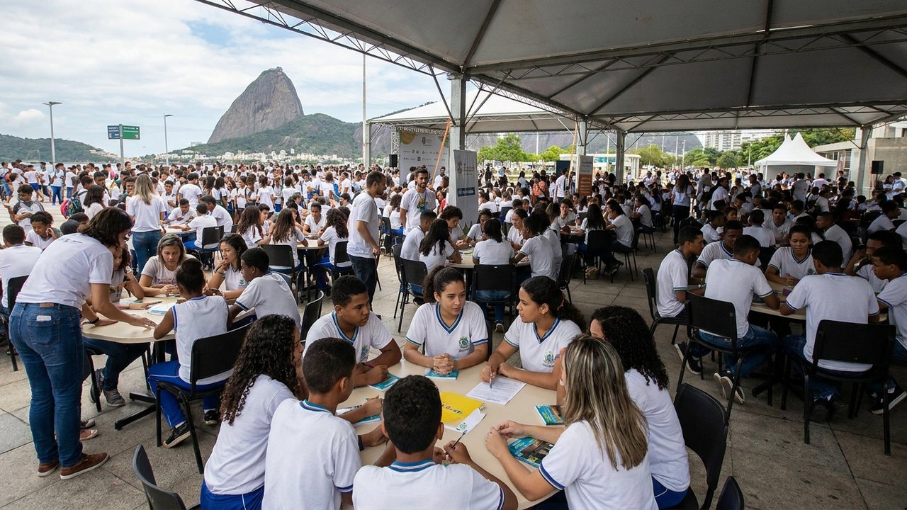 Ação pelo Dia do Voluntariado reúne 500 alunos da rede pública para falar de carreira no Rio